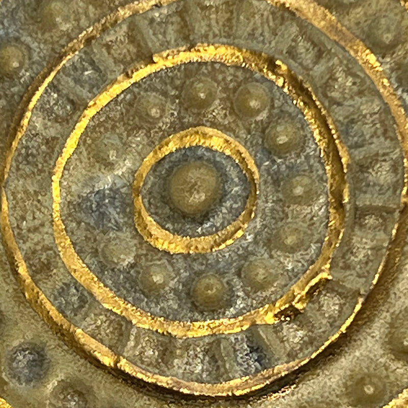 Gold Ceramic Medallion Necklace