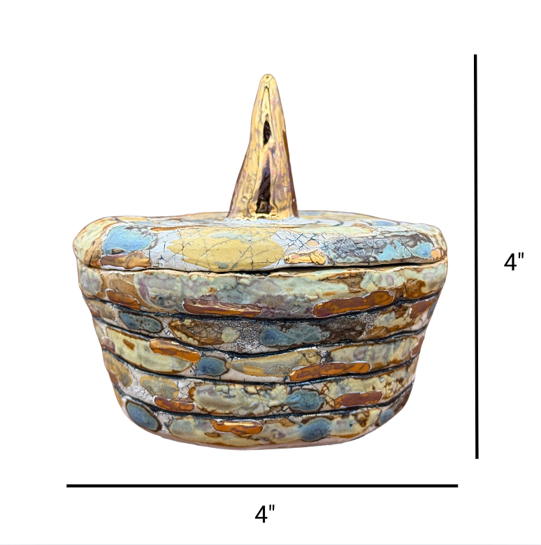 Green Unicorn Round Ceramic Box