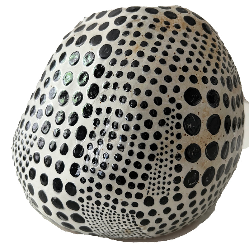 Black and White Round Dot Vase