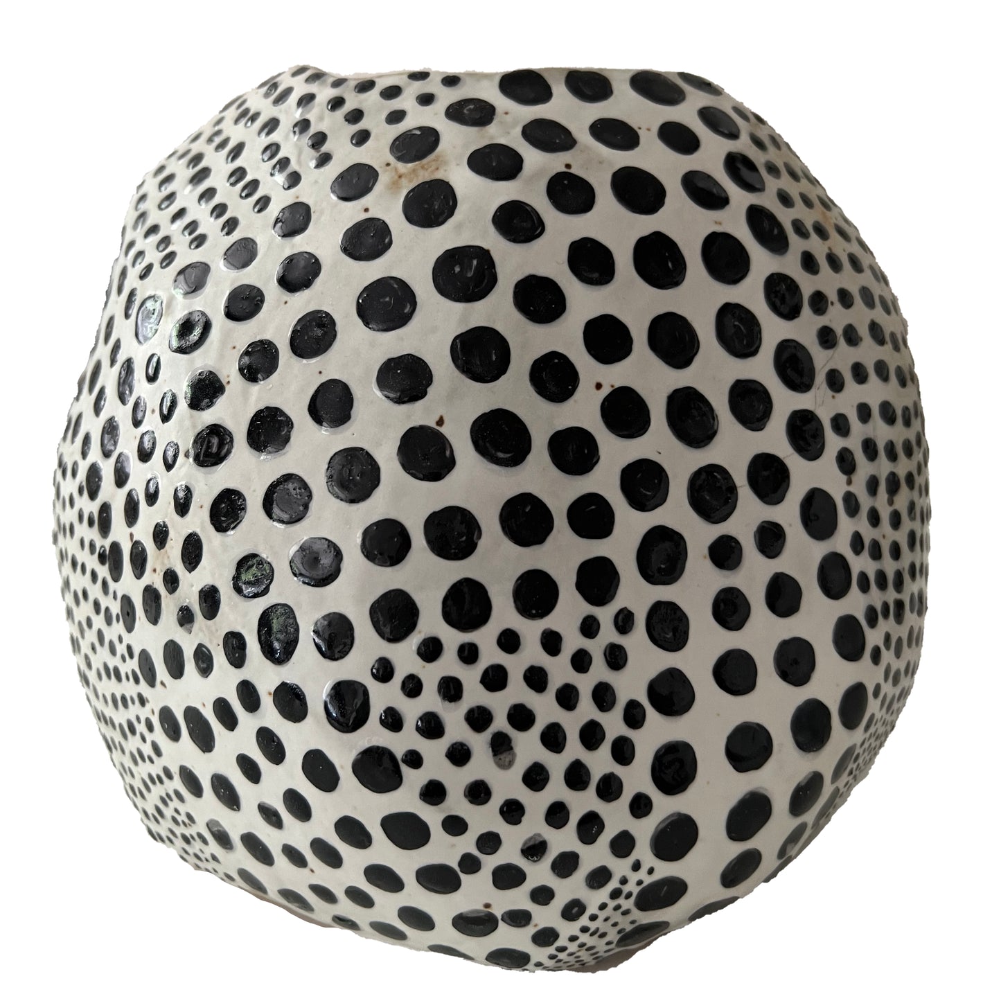 Black and White Round Dot Vase