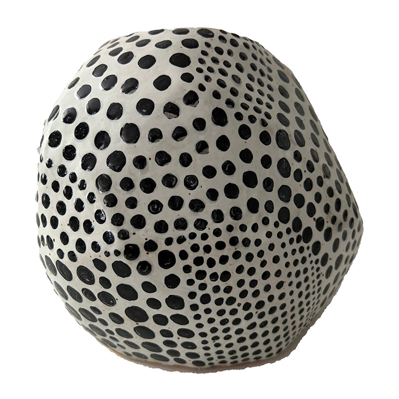 Black and White Round Dot Vase