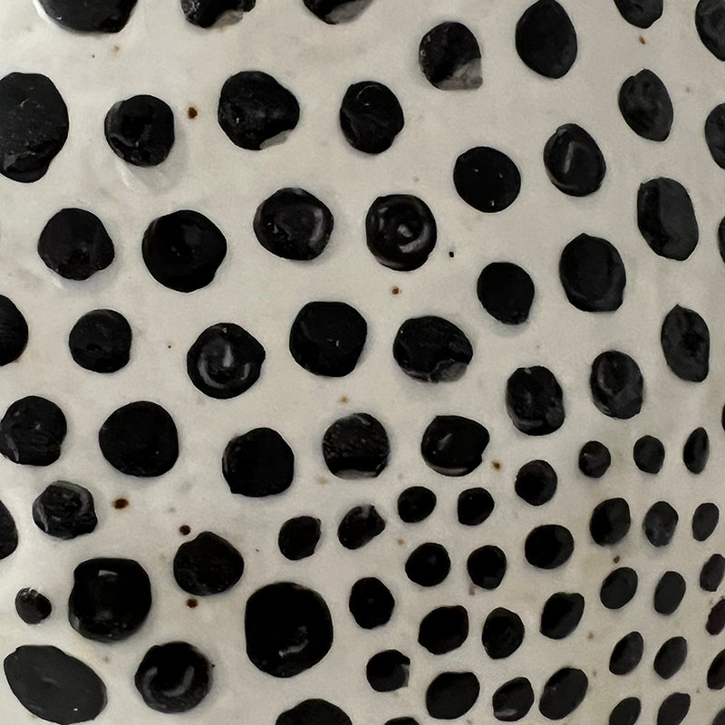 Black and White Round Dot Vase