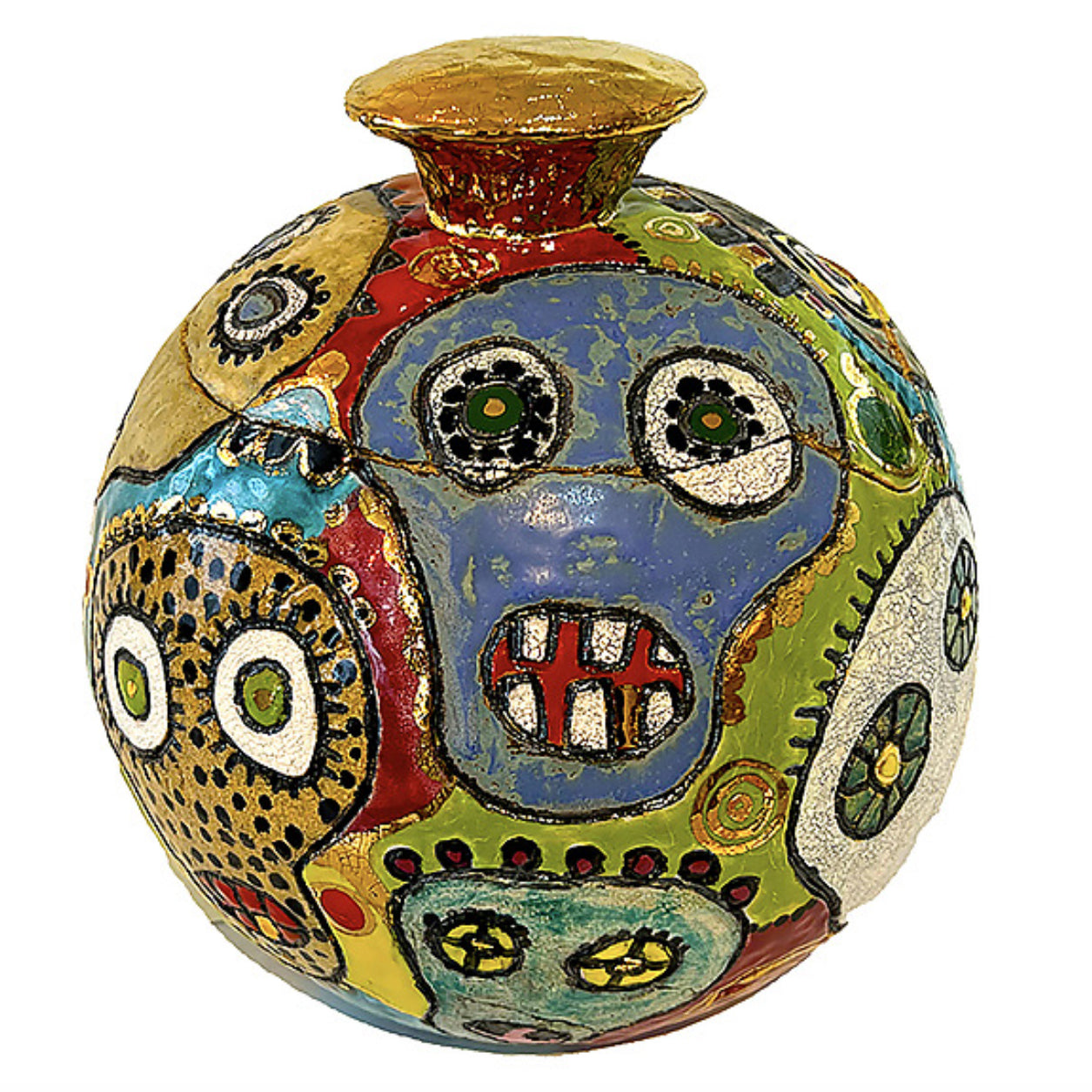 Multicolor Faces Ceramic Box