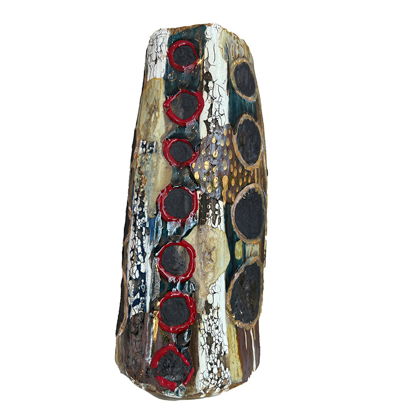 Multicolor Abstract Ceramic Vase